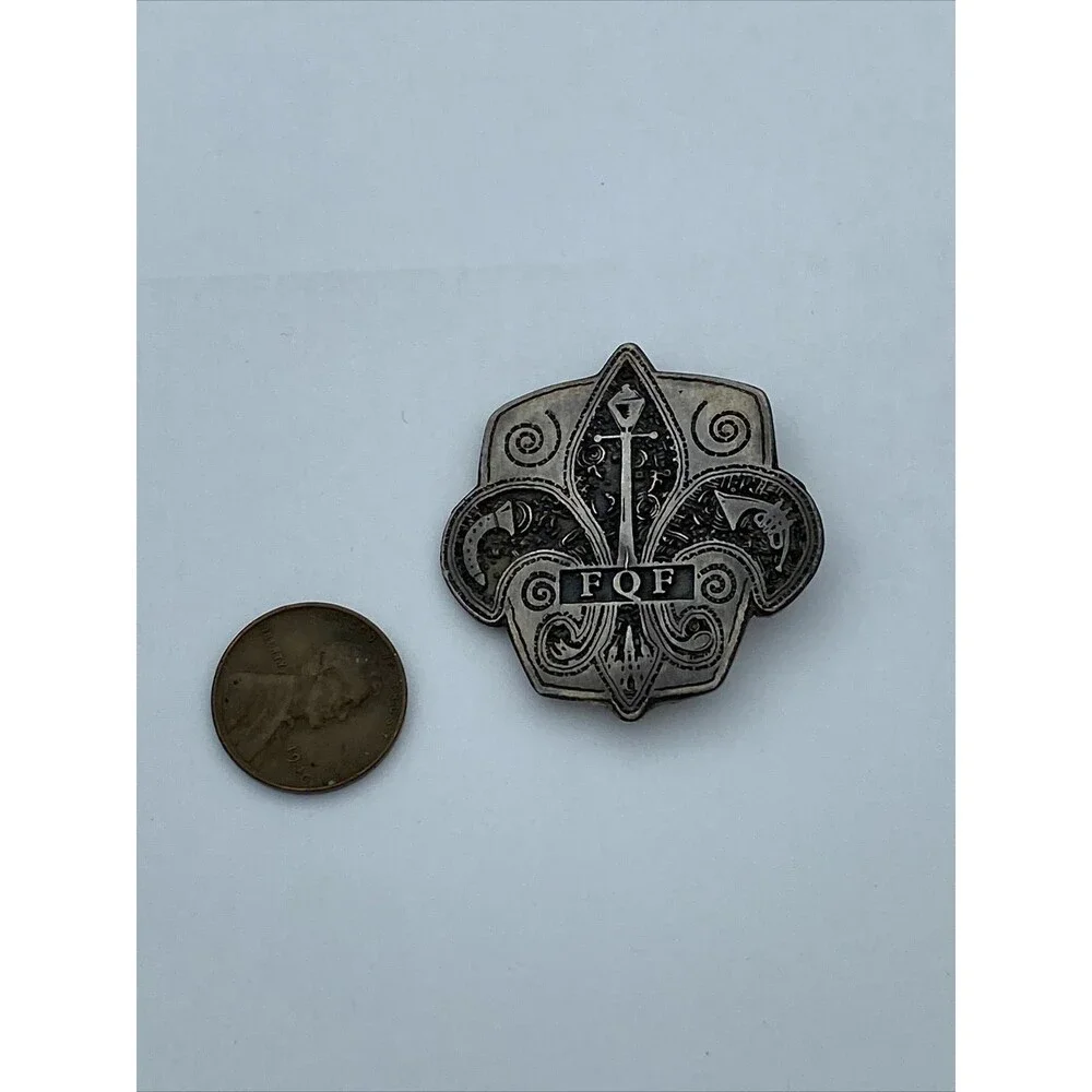 Silver French Quarter Festival FQF Pin Brooch New Orleans